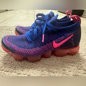 Nike Blue and Pink Air VaporMax Sneakers